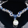 A CONVERTIBLE SOUTH SEA PEARL, SAPPHIRE AND DIAMOND NECKLACE - 5