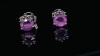 A PAIR OF PINK SAPPHIRE STUD EARRINGS - 3