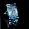 AN IMPORTANT AQUAMARINE AND DIAMOND RING - 2