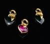 A PAIR OF HOOP EARRINGS WITH ASSORTED DROPS - 2