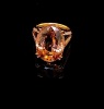 A MORGANITE AND DIAMOND RING - 2