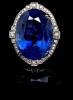 AN IMPRESSIVE ART DECO STYLE SAPPHIRE AND DIAMOND RING - 19