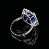 A TANZANITE AND DIAMOND RING - 3