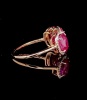 A THREE STONE RUBY AND DIAMOND RING - 3