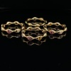 FOUR GOLD PANDORA RINGS - 4