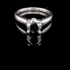 A SOLITAIRE BLACK DIAMOND RING - 2