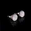 A PAIR OF MOISSANITE STUD EARRINGS - 2