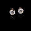 A PAIR OF MOISSANITE STUD EARRINGS