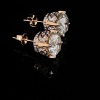 A PAIR OF MOISSANITE STUD EARRINGS - 3