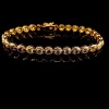 A FANCY COLOURED DIAMOND LINE BRACELET - 3