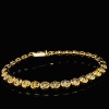 A FANCY COLOURED DIAMOND LINE BRACELET - 5