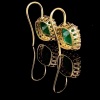 A PAIR OF EMERALD AND DIAMOND EARRINGS - 6