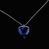 A TANZANITE AND DIAMOND NECKLACE