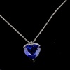 A TANZANITE AND DIAMOND NECKLACE - 2