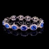 A SAPPHIRE AND DIAMOND LINE BRACELET