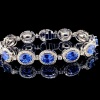 A SAPPHIRE AND DIAMOND LINE BRACELET - 3