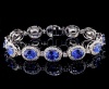 A SAPPHIRE AND DIAMOND LINE BRACELET - 4