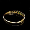 AN EMERALD AND DIAMOND HINGED BANGLE - 5