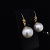 A PAIR OF PEARL AND DIAMOND DROP EARRINGS - 4