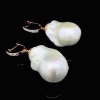 A PAIR OF SOUTH SEA PEARL AND DIAMOND DROP EARRINGS - 6