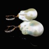 A PAIR OF SOUTH SEA PEARL AND DIAMOND DROP EARRINGS - 8