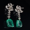 AN IMPRESSIVE PAIR OF EMERALD AND DIAMOND EARRINGS - 3