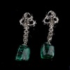 AN IMPRESSIVE PAIR OF EMERALD AND DIAMOND EARRINGS - 7
