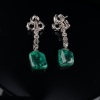 AN IMPRESSIVE PAIR OF EMERALD AND DIAMOND EARRINGS - 5