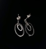 A PAIR OF DIAMOND EARRINGS - 2