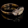 A THREE STONE DIAMOND RING - 3