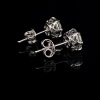 A PAIR OF DIAMOND STUD EARRINGS - 3