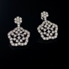 A PAIR OF DIAMOND EARRINGS - 2