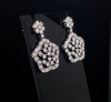 A PAIR OF DIAMOND EARRINGS - 4