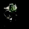 A GREEN SAPPHIRE AND DIAMOND RING - 3