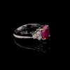 A BURMESE RUBY AND DIAMOND RING - 5