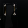 A PAIR OF DIAMOND DROP EARRINGS - 3