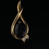 A SAPPHIRE PENDANT IN GOLD - 2