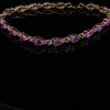 A PINK STONE AND DIAMOND SET BRACELET - 2