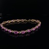 A PINK STONE AND DIAMOND SET BRACELET - 3