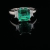 AN IMPRESSIVE COLOMBIAN EMERALD AND DIAMOND RING - 5