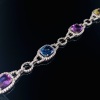 AN IMPRESSIVE UNHEATED CEYLON SAPPHIRE AND DIAMOND BRACELET - 10