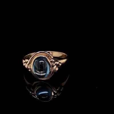 A TOPAZ SET DRESS RING