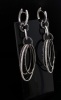 A PAIR OF GOLD AND DIAMOND DROP EARRINGS - 5
