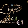 A GOLD AND GEM SET NECKLACE - 3