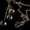 A GOLD AND GEM SET NECKLACE - 4
