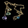 A GOLD AND GEM SET NECKLACE - 6