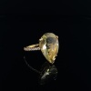 A LEMON QUARTZ AND DIAMOND RING - 2