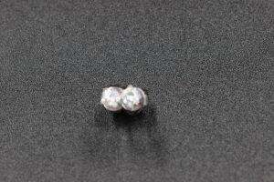 A PAIR OF DIAMOND STUDS