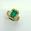AN IMPRESSIVE COLOMBIAN EMERALD AND DIAMOND RING
