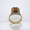 AN IMPERIAL TOPAZ AND DIAMOND RING - 4